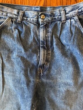 1980s Pizzazz High-Rise Acid Wash Ankle Cropped Balloon Arc Jeans Pants